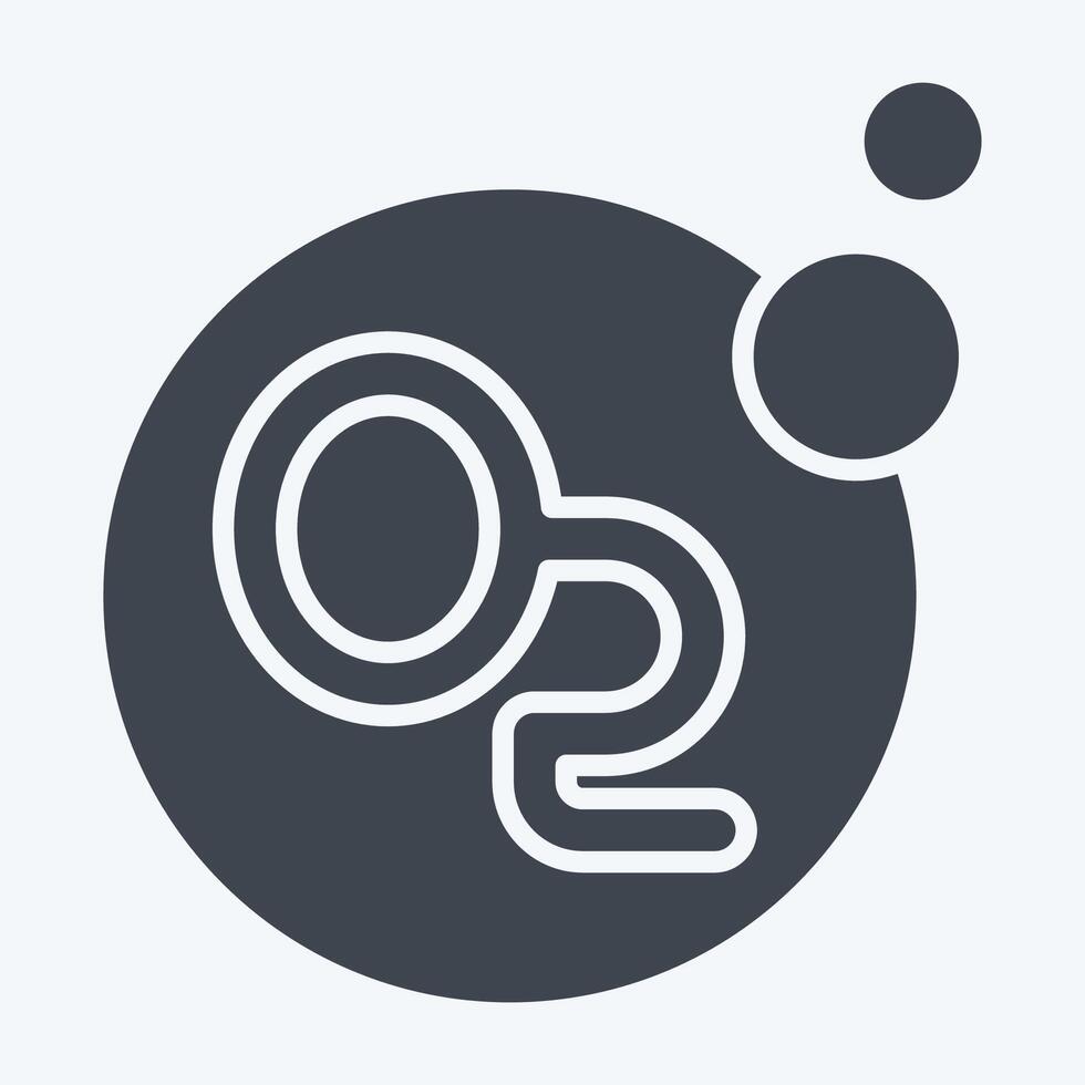 Icon Oxygen. related to Air symbol. glyph style. simple design editable vector