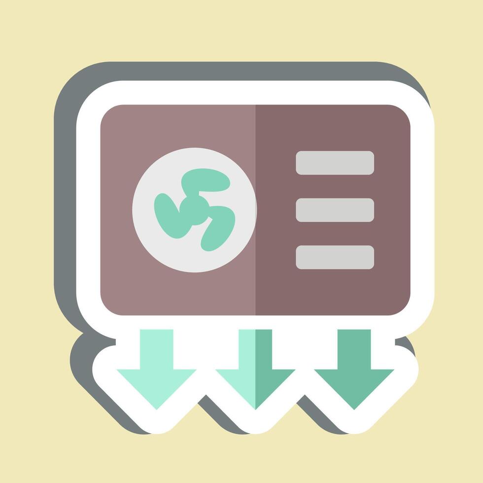 Sticker Vent. related to Air symbol. simple design editable vector