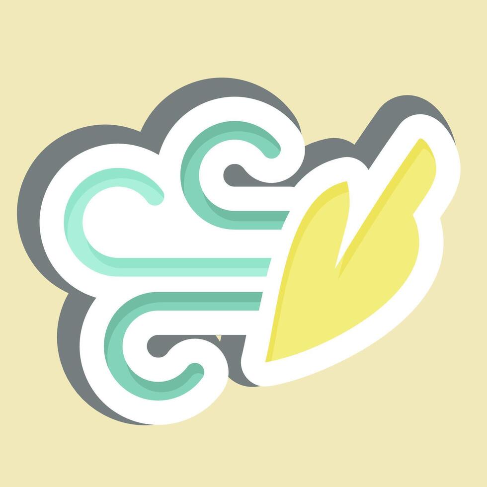 Sticker Wind. related to Air symbol. simple design editable vector