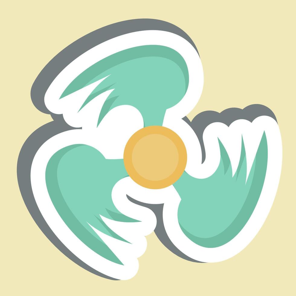 Sticker Ventilation. related to Air symbol. simple design editable vector