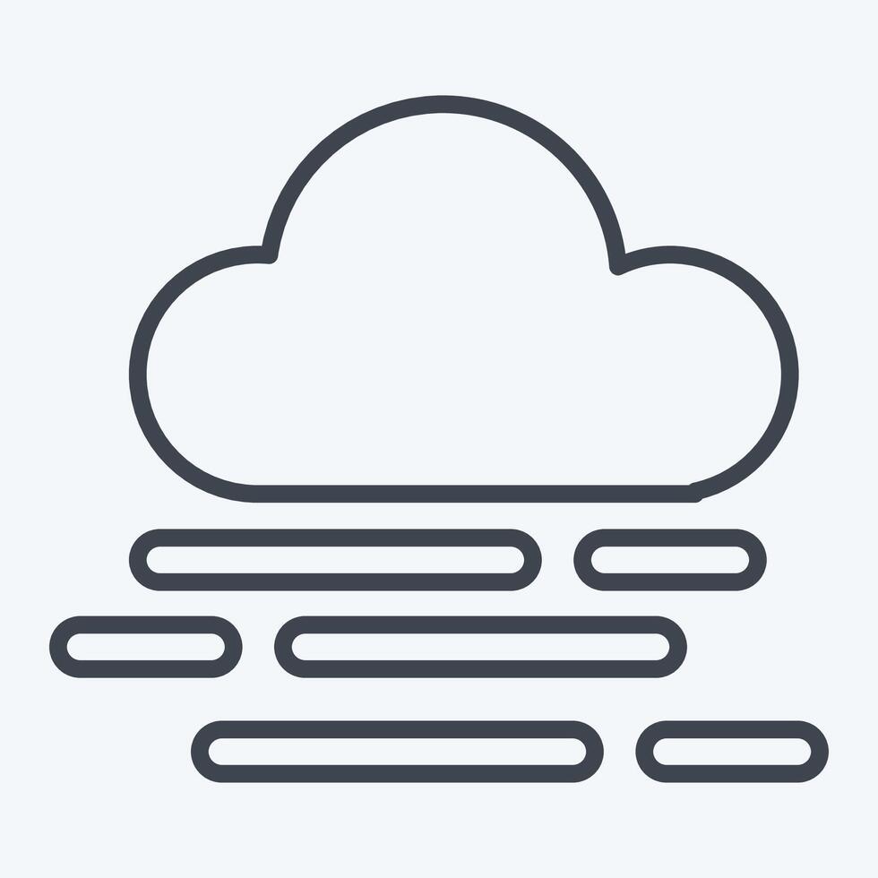 Icon Smog. related to Air symbol. line style. simple design editable vector