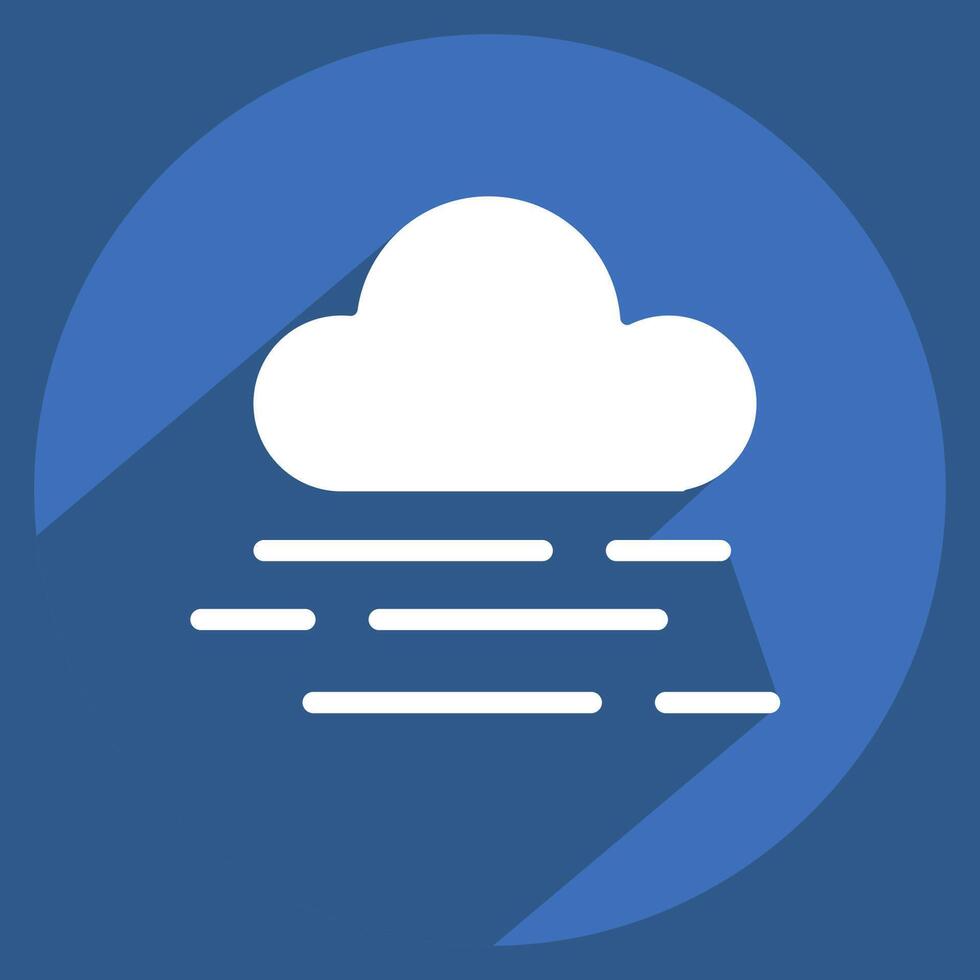 Icon Smog. related to Air symbol. long shadow style. simple design editable vector