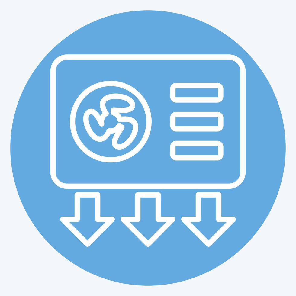 Icon Vent. related to Air symbol. blue eyes style. simple design editable vector