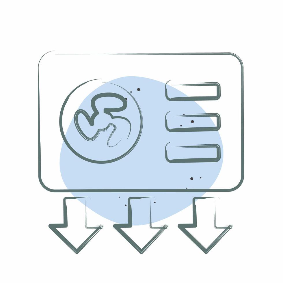 Icon Vent. related to Air symbol. Color Spot Style. simple design editable vector