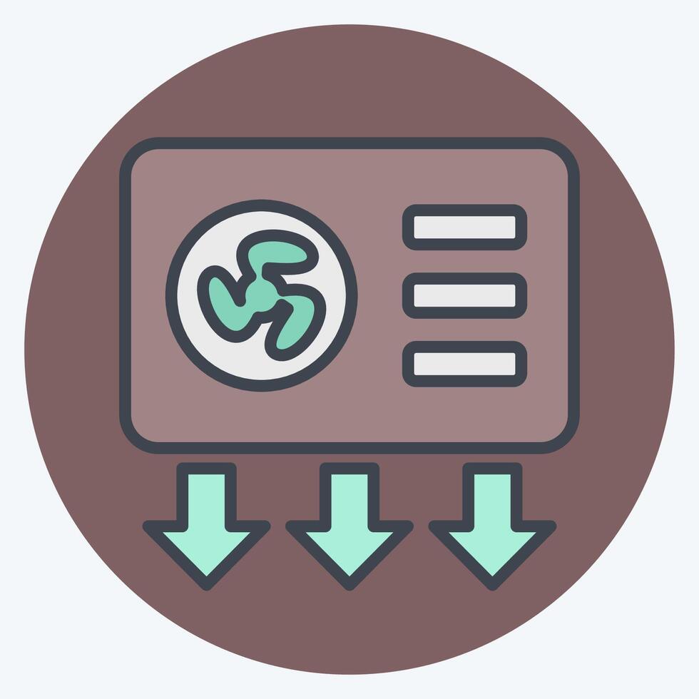 Icon Vent. related to Air symbol. color mate style. simple design editable vector