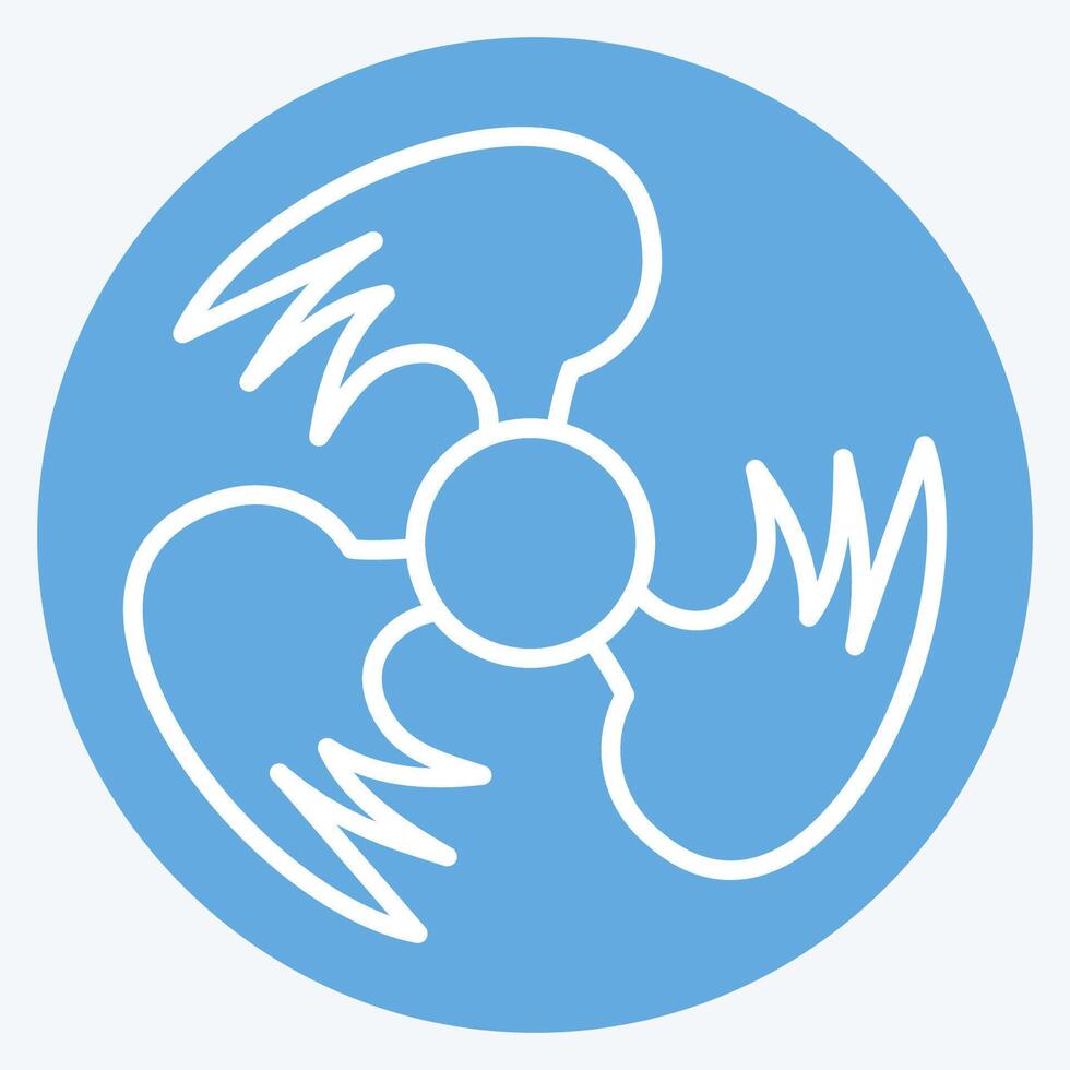 Icon Ventilation. related to Air symbol. blue eyes style. simple design editable vector