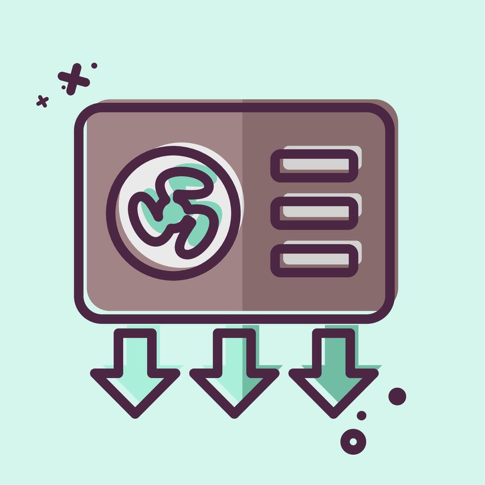 Icon Vent. related to Air symbol. MBE style. simple design editable vector