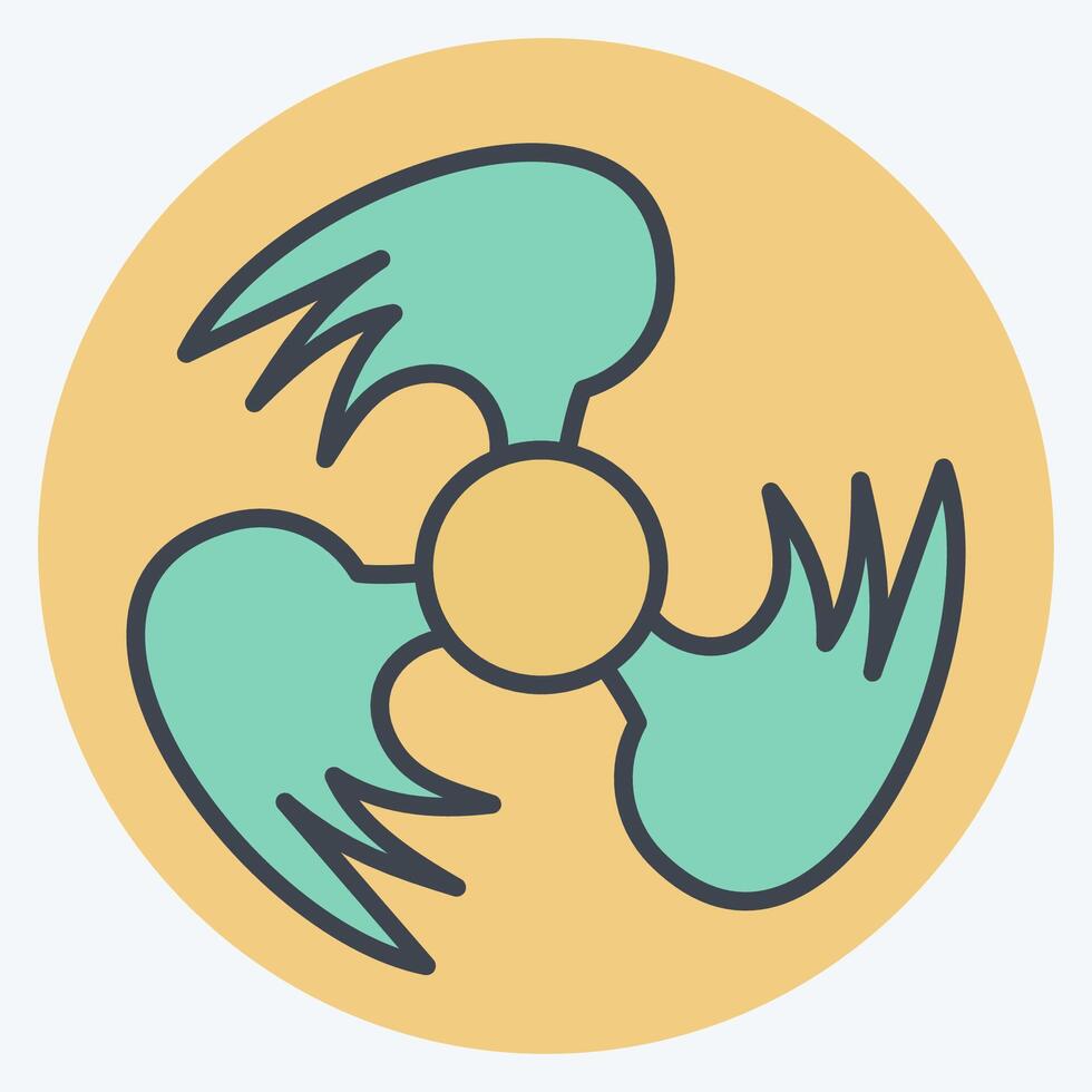 Icon Ventilation. related to Air symbol. color mate style. simple design editable vector