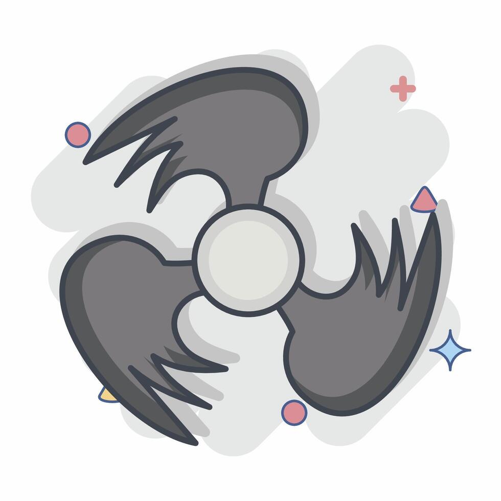 Icon Ventilation. related to Air symbol. comic style. simple design editable vector