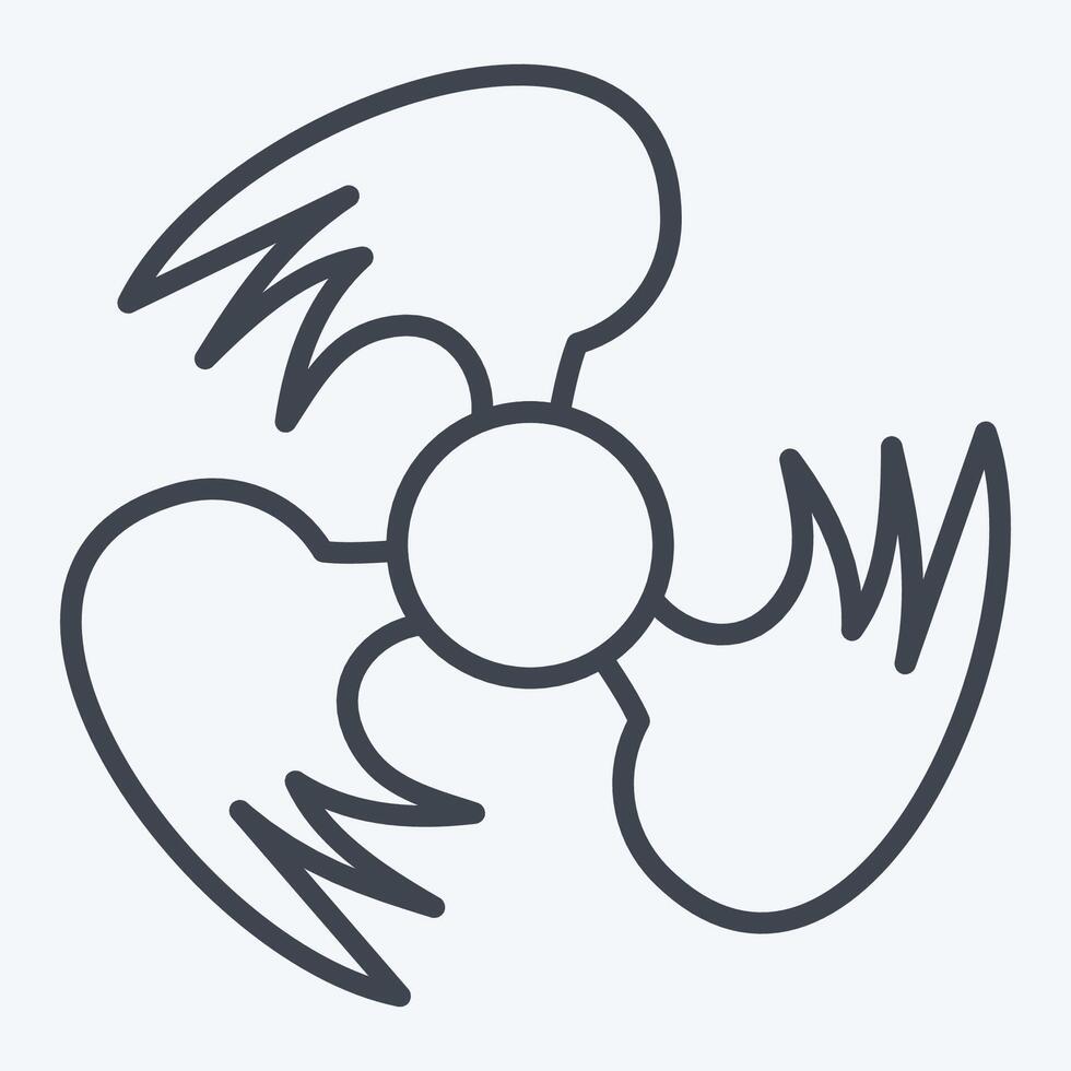 Icon Ventilation. related to Air symbol. line style. simple design editable vector