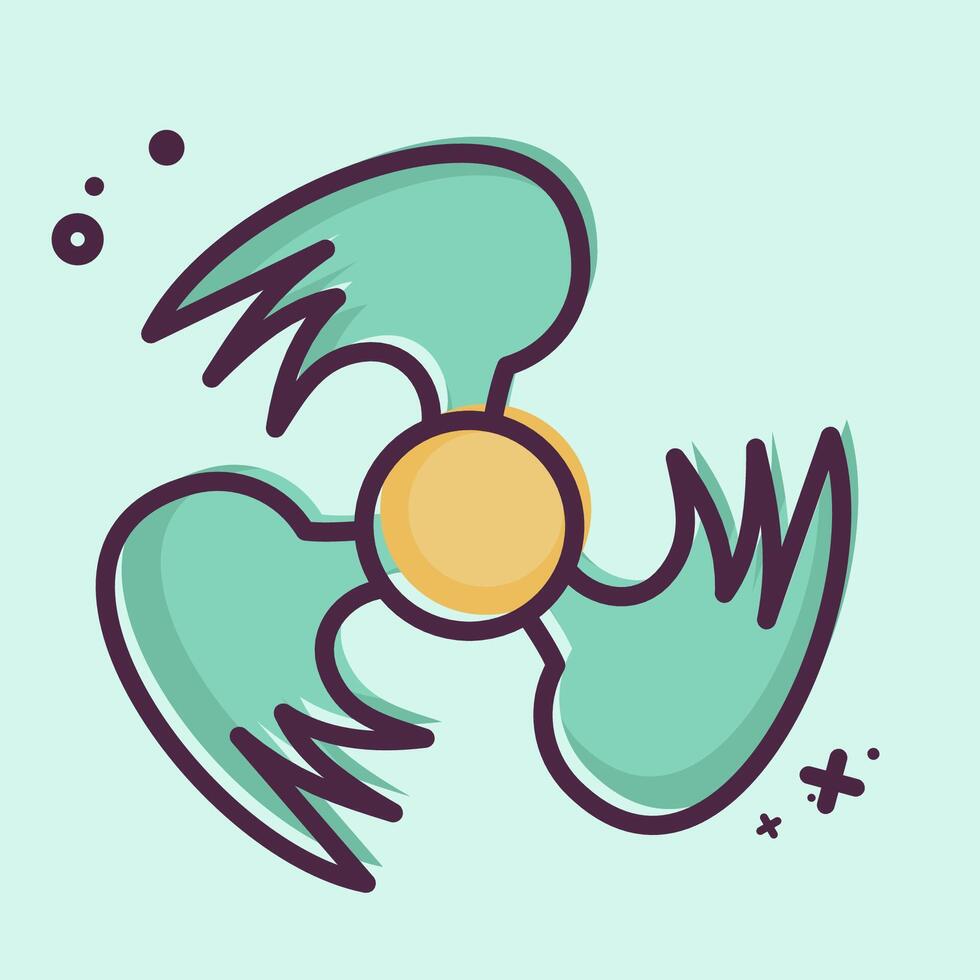 Icon Ventilation. related to Air symbol. MBE style. simple design editable vector