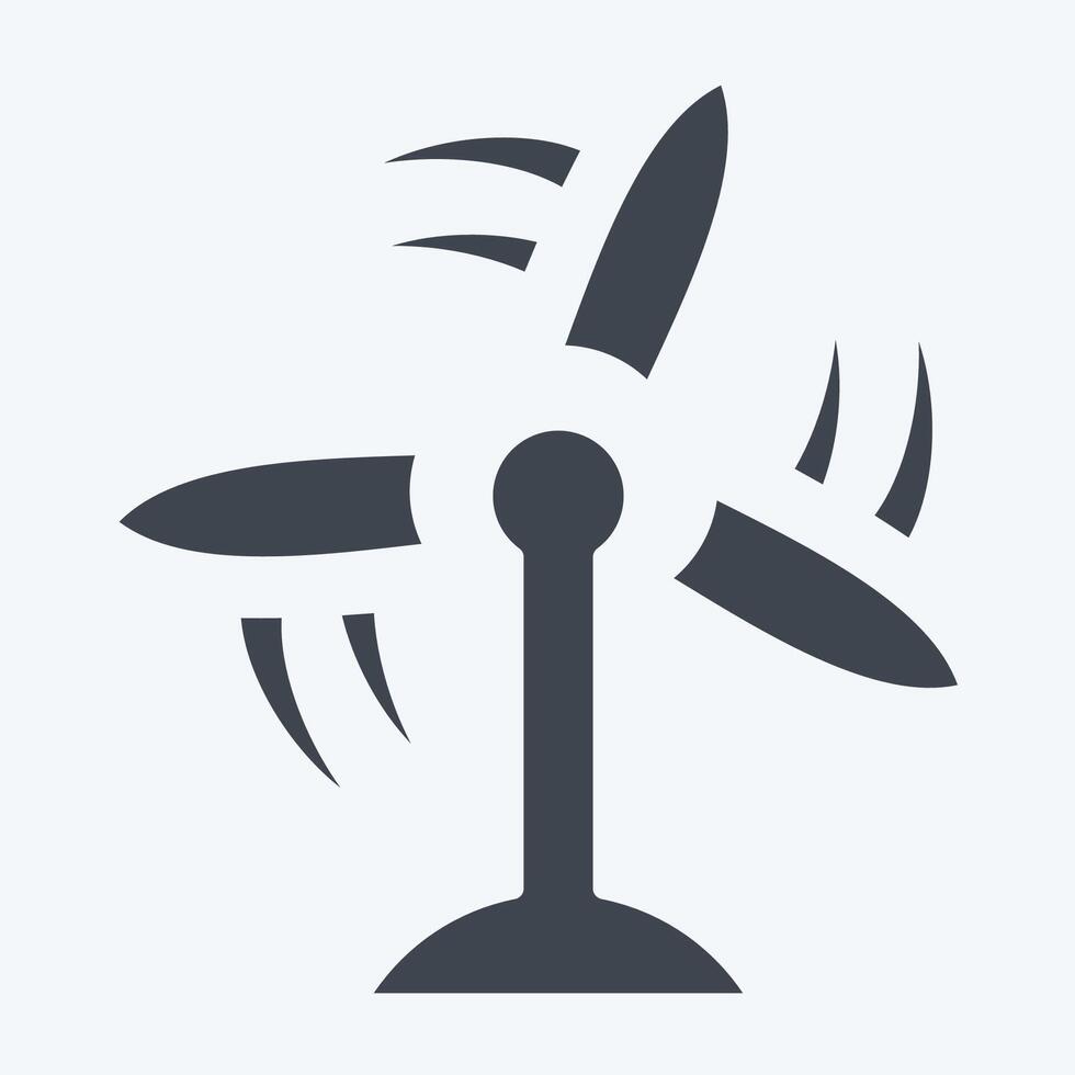 Icon Wind Turbine. related to Air symbol. glyph style. simple design editable vector