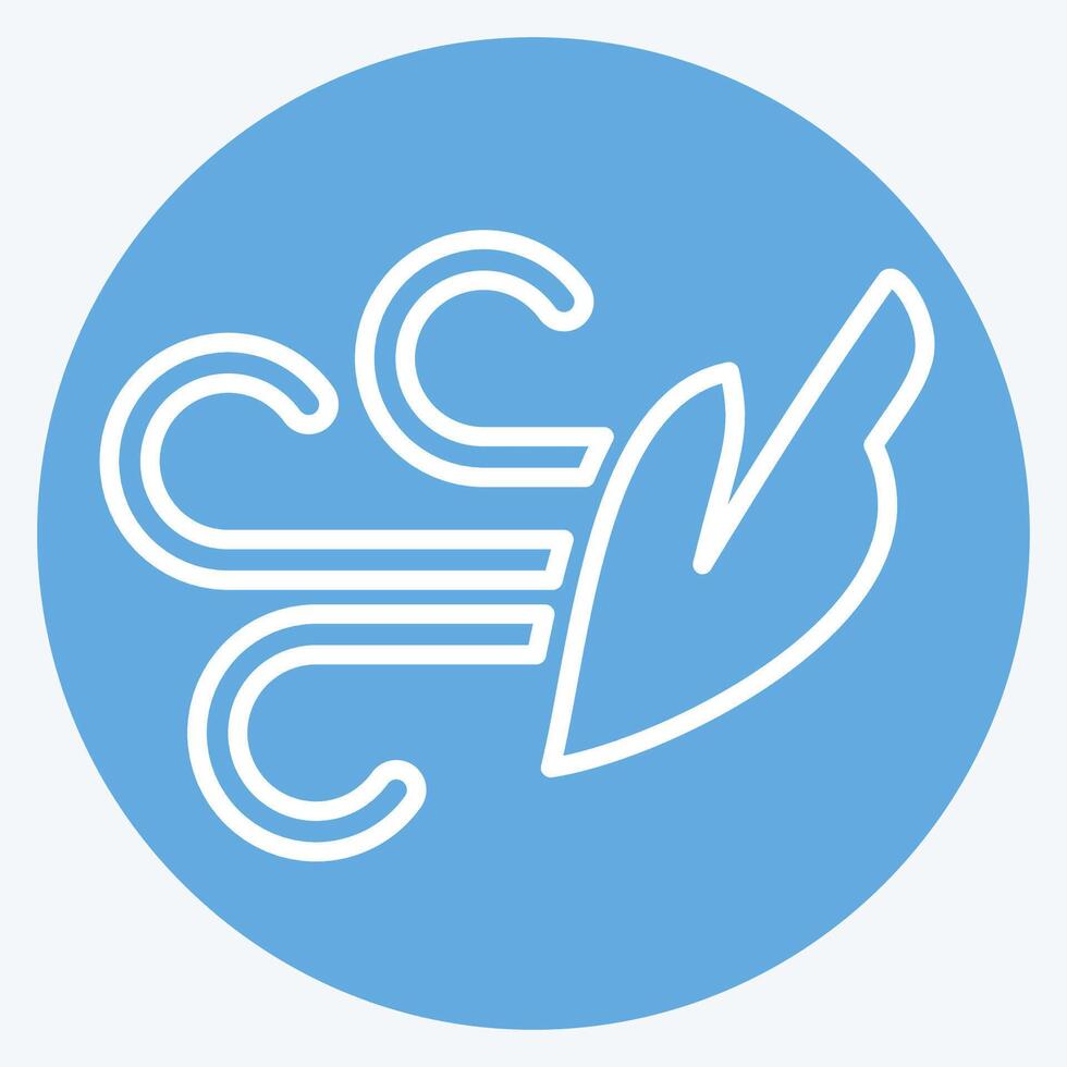 Icon Wind. related to Air symbol. blue eyes style. simple design editable vector