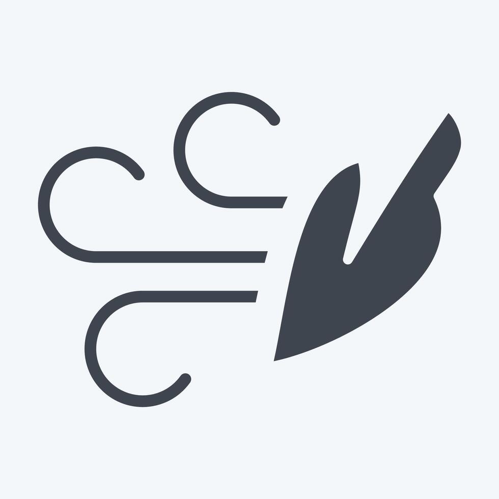 Icon Wind. related to Air symbol. glyph style. simple design editable vector