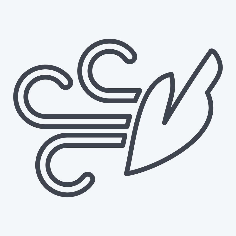 Icon Wind. related to Air symbol. line style. simple design editable vector
