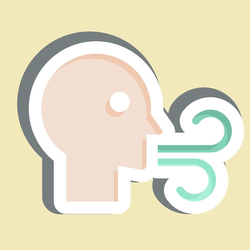 Sticker Blow. related to Air symbol. simple design editable vector