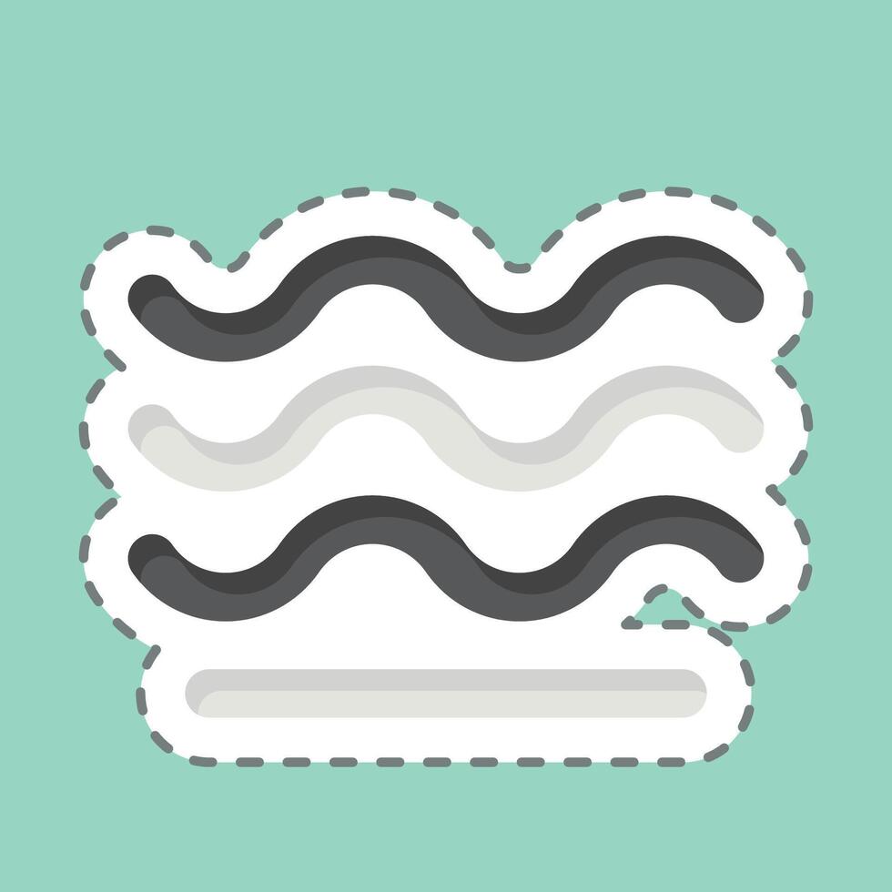 Sticker line cut Air. related to Air symbol. simple design editable vector