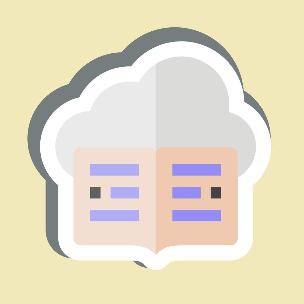 Sticker Cloud Library. related to Dropshipping symbol. design editable vector