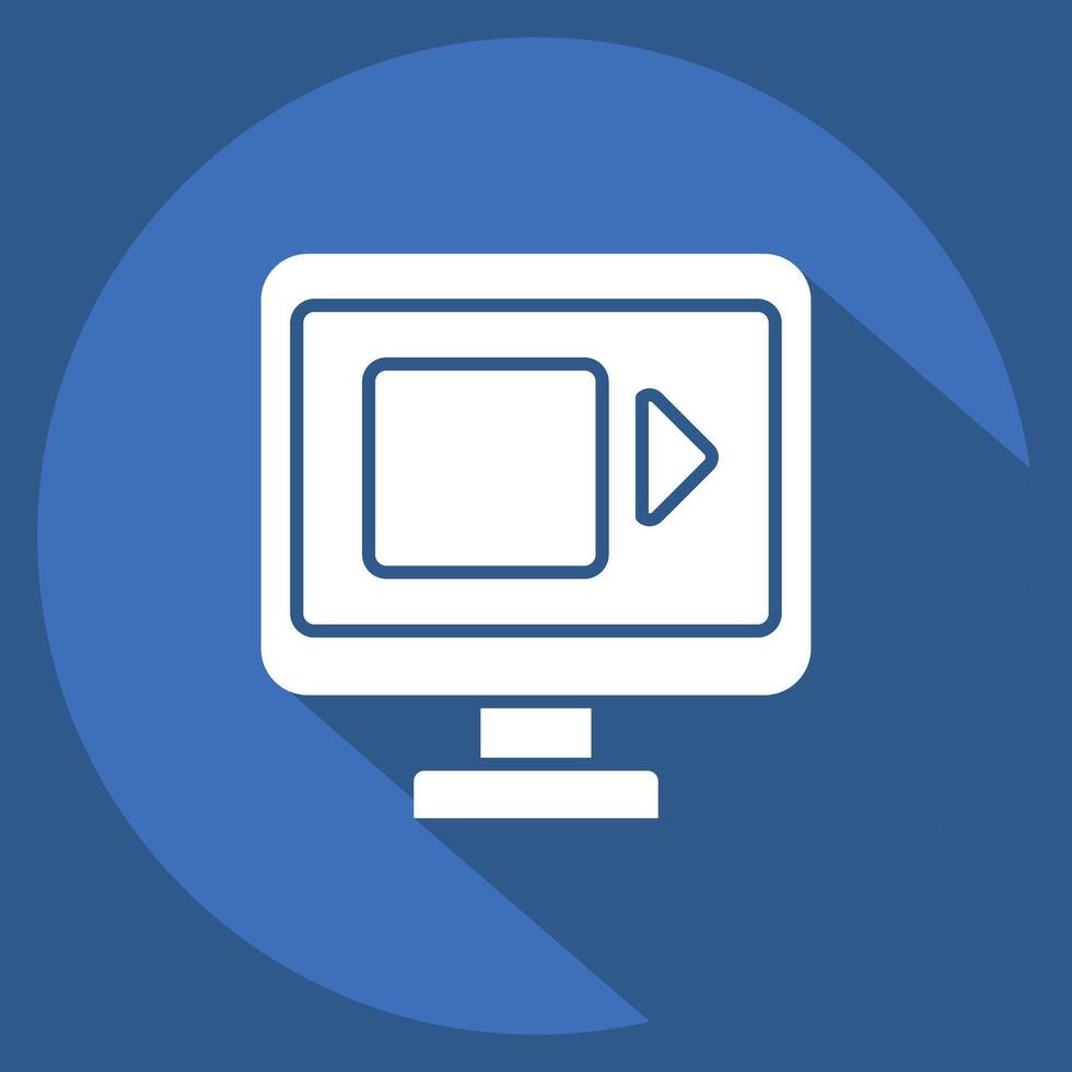 Icon Online News. related to Dropshipping symbol. long shadow style. design editable vector