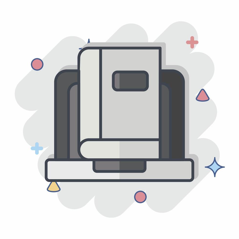 Icon Onlie Book Reading. related to Dropshipping symbol. comic style. design editable vector