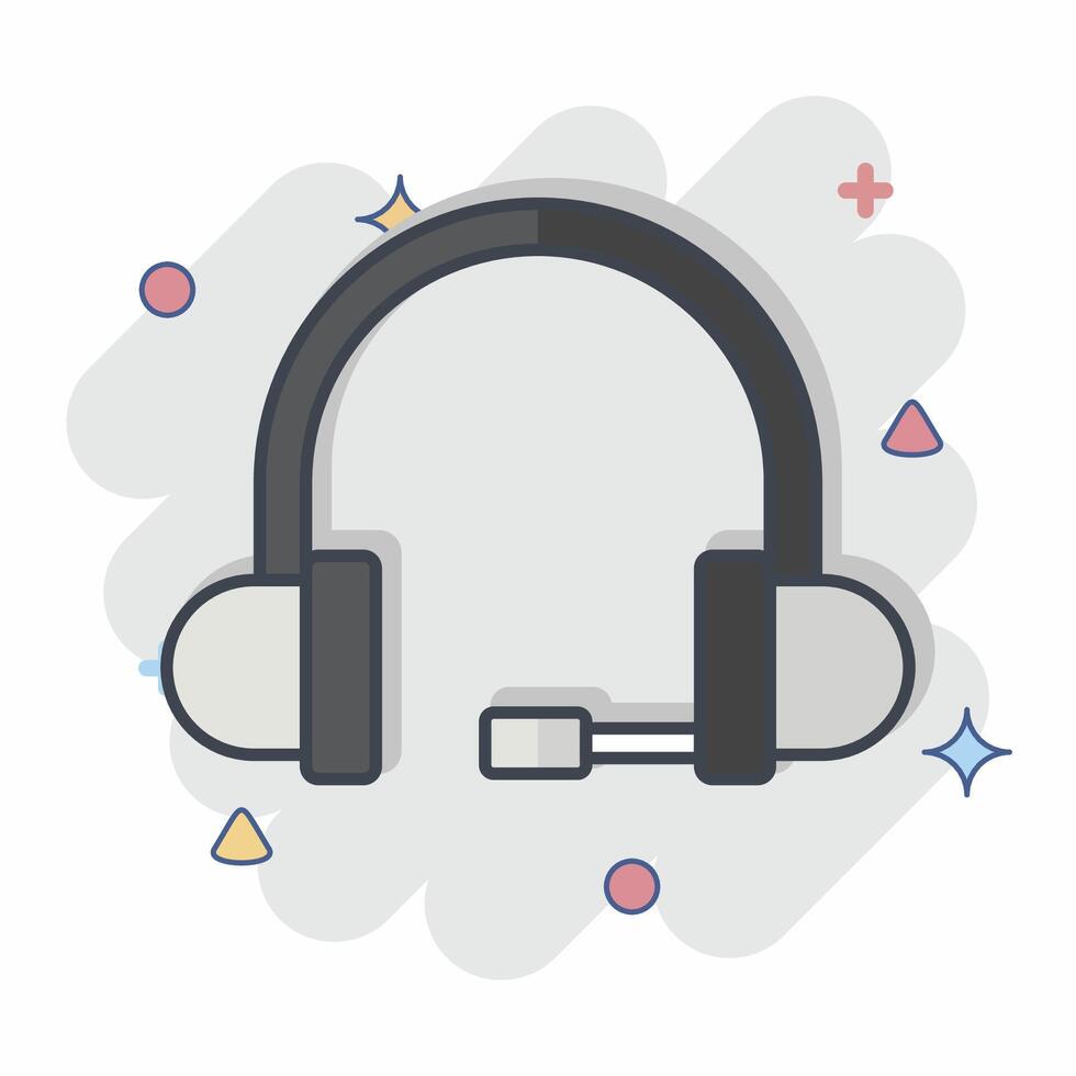 Icon Online Consulting. related to Dropshipping symbol. comic style. design editable vector
