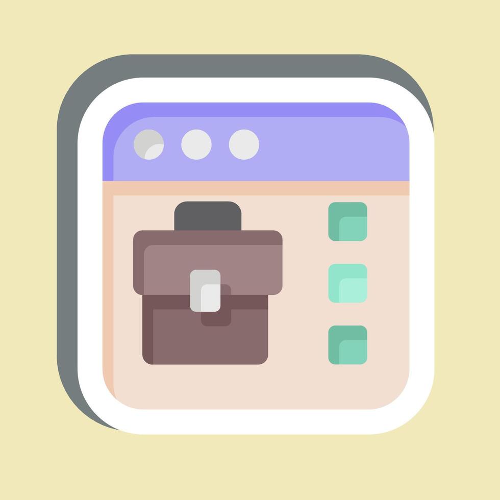 Sticker Online Job Search. related to Dropshipping symbol. design editable vector