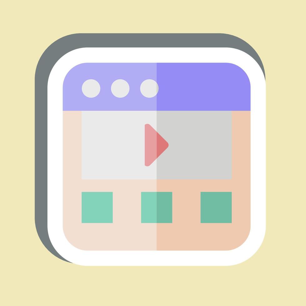 Sticker Online Watching. related to Dropshipping symbol. editable vector