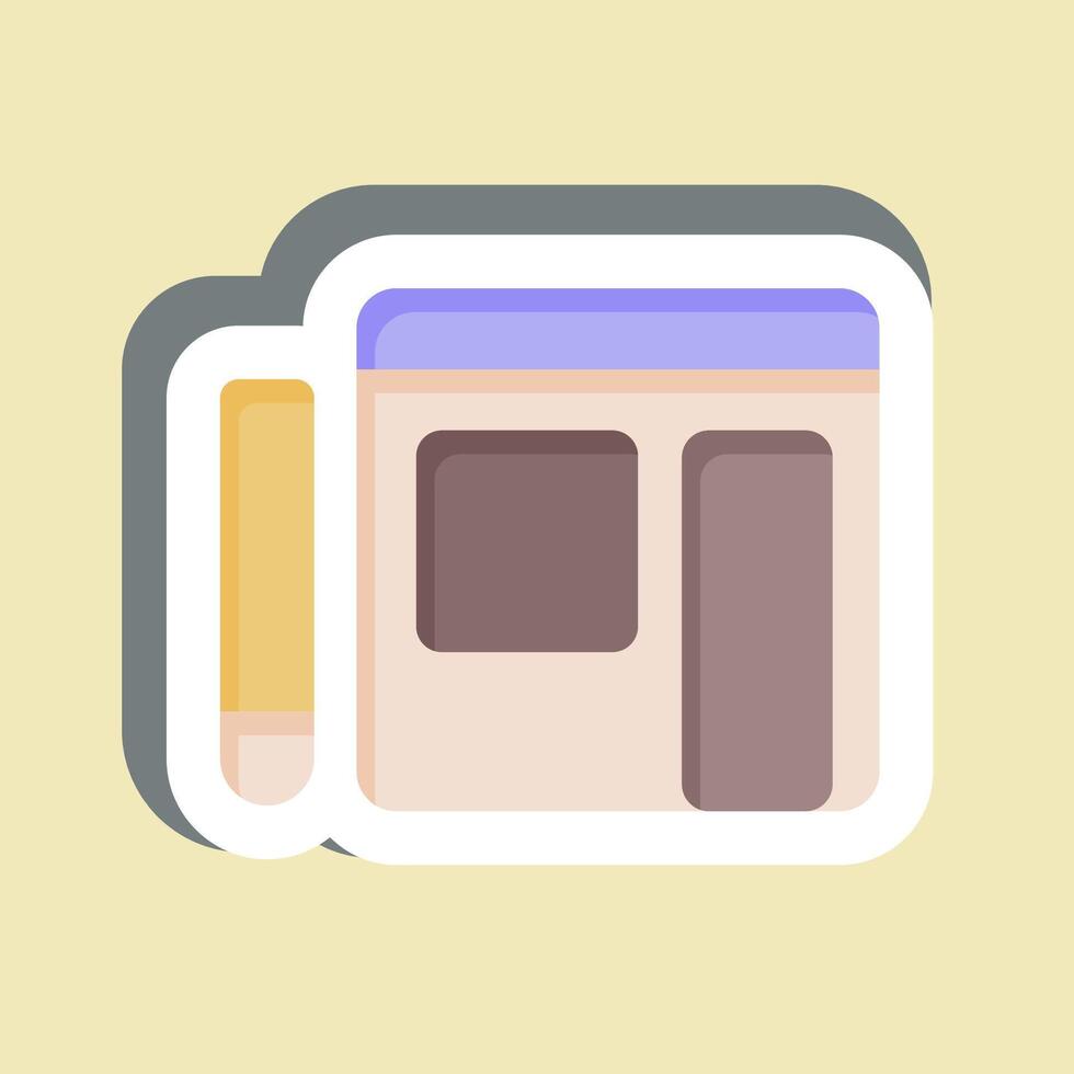 Sticker Writing Blog. related to Dropshipping symbol. design editable vector