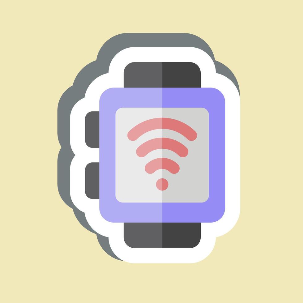 Sticker Smart Watch. related to Dropshipping symbol. design editable vector