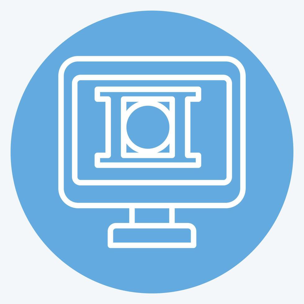 Icon Editing. related to Dropshipping symbol. blue eyes style. design editable vector