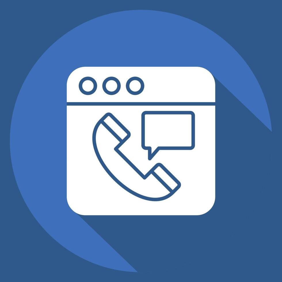 Icon Online Hotel Booking. related to Dropshipping symbol. long shadow style. editable 1 vector