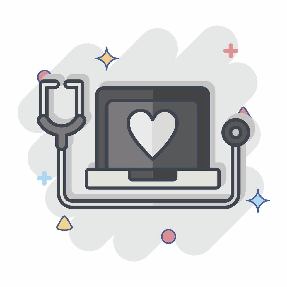Icon Medical Service. related to Dropshipping symbol. comic style. design editable vector