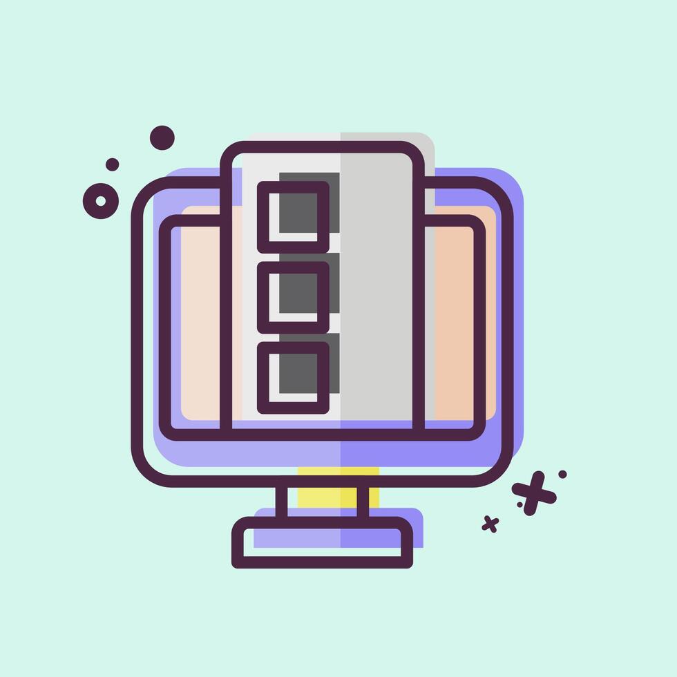 Icon Online Services. related to Dropshipping symbol. MBE style. design editable vector