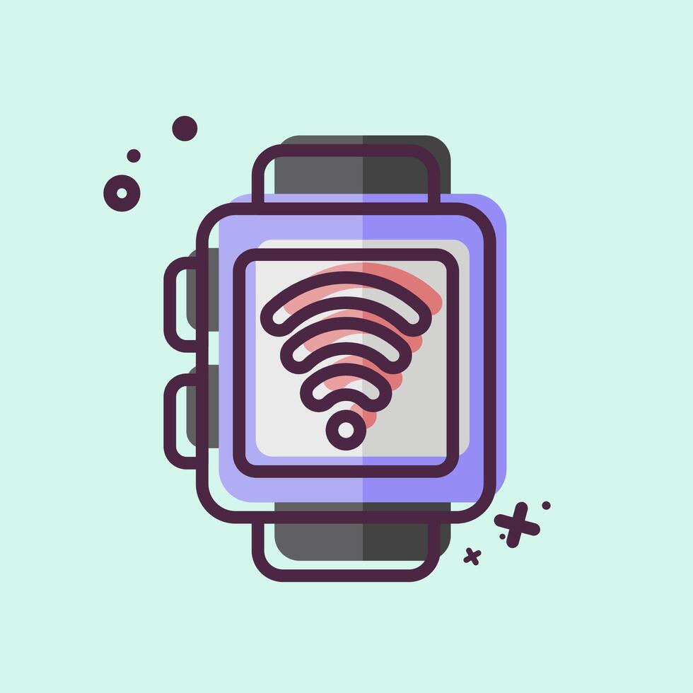 Icon Smart Watch. related to Dropshipping symbol. MBE style. design editable vector