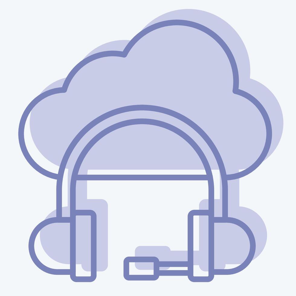 Icon Cloud Service. related to Dropshipping symbol. two tone style. design editable vector