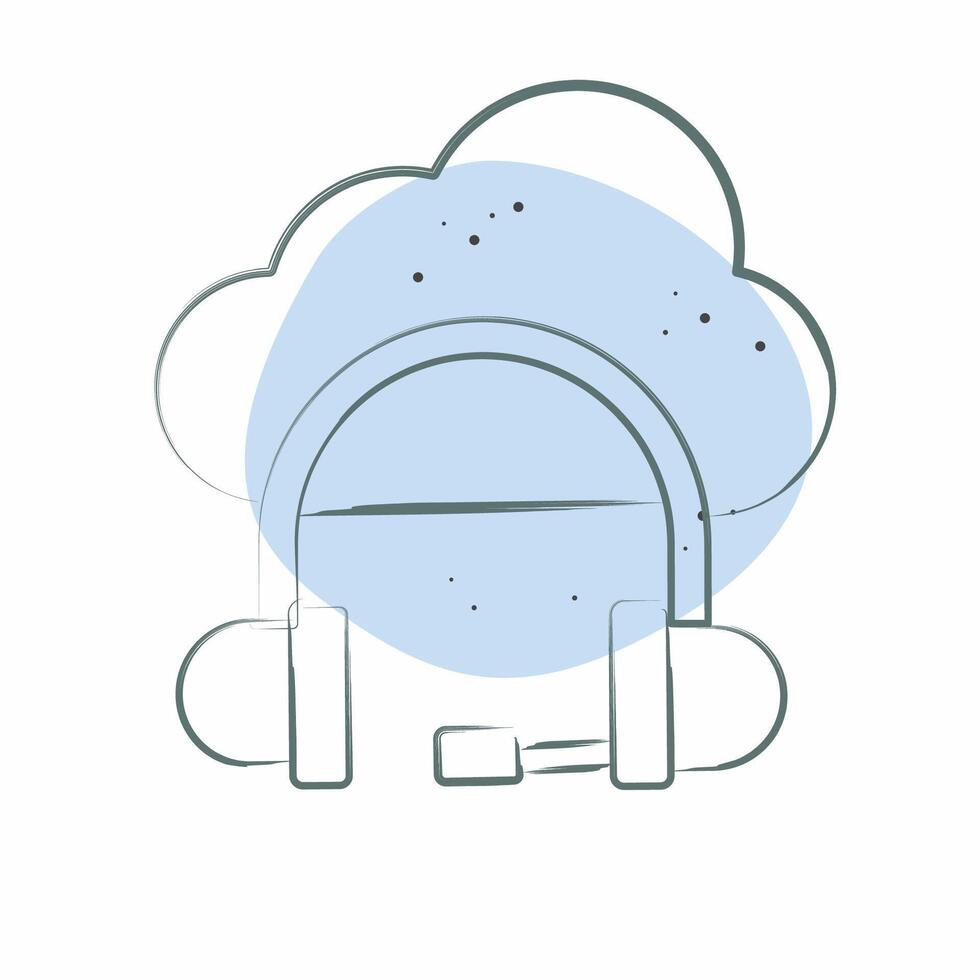 Icon Cloud Service. related to Dropshipping symbol. Color Spot Style. design editable vector