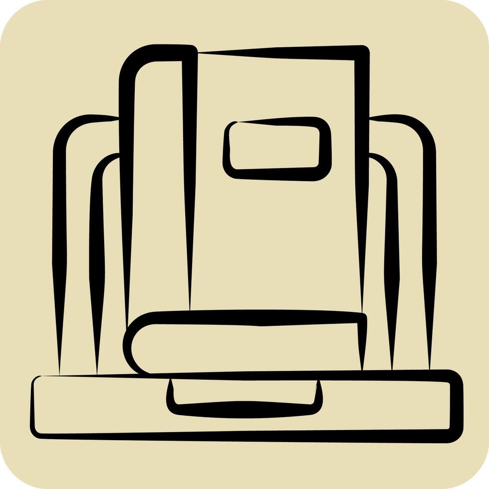 Icon Onlie Book Reading. related to Dropshipping symbol. hand drawn style. design editable vector