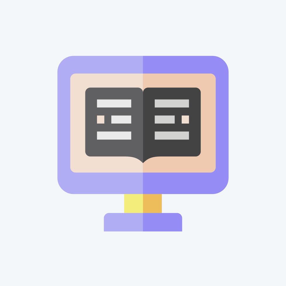 Icon Online Education. related to Dropshipping symbol. flat style. design editable vector