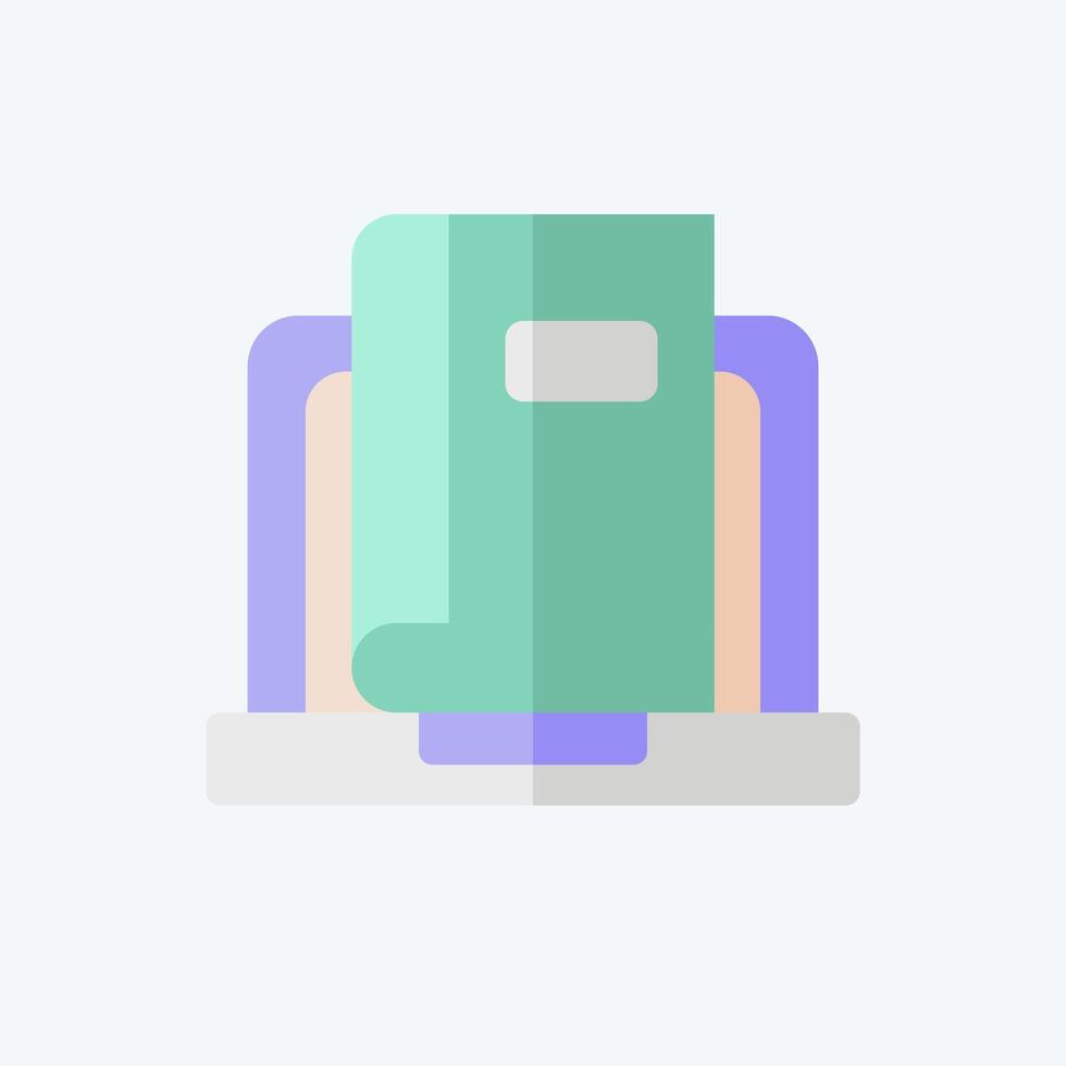Icon Onlie Book Reading. related to Dropshipping symbol. flat style. design editable vector