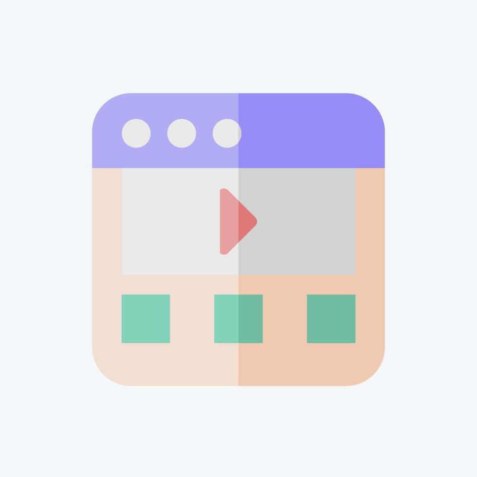 Icon Online Watching. related to Dropshipping symbol. flat style. editable vector
