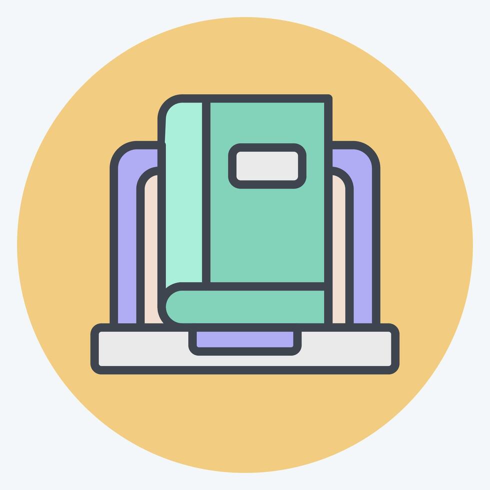 Icon Onlie Book Reading. related to Dropshipping symbol. color mate style. design editable vector