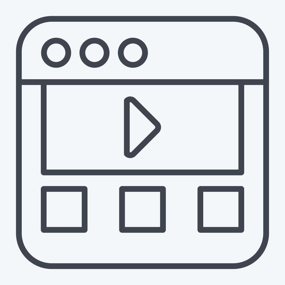 Icon Online Watching. related to Dropshipping symbol. line style. editable vector