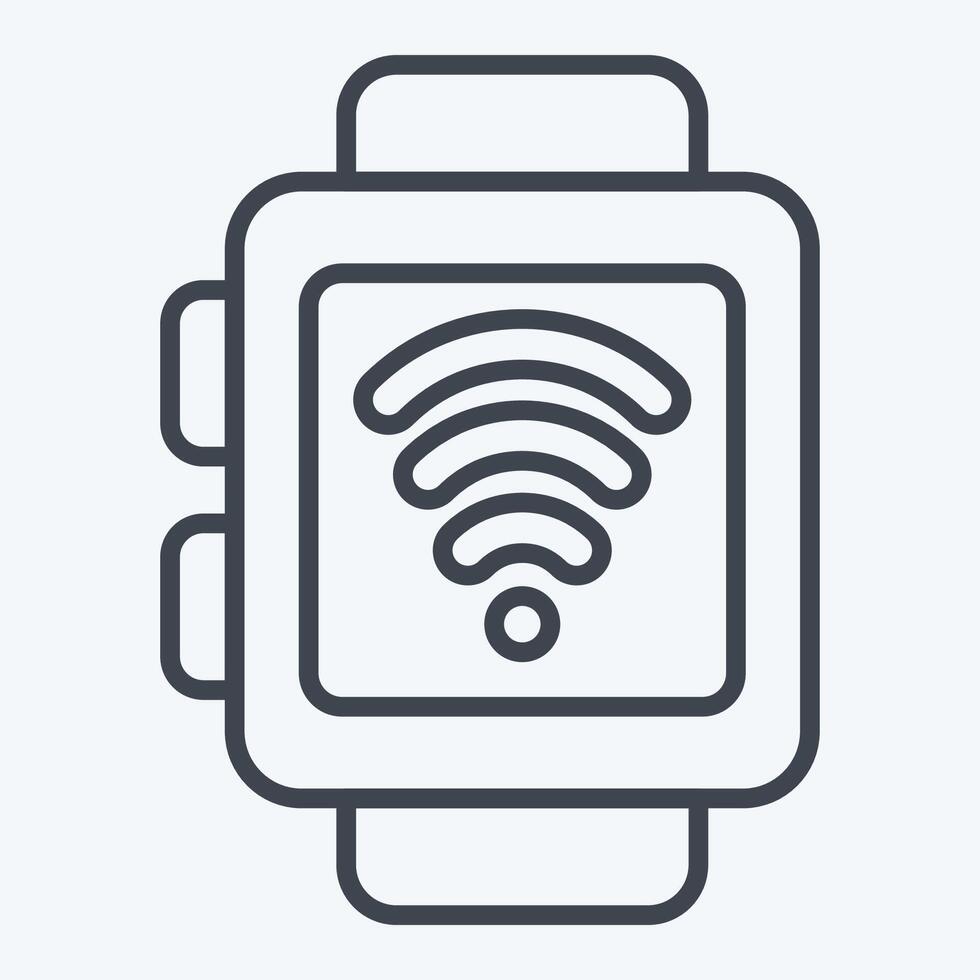 Icon Smart Watch. related to Dropshipping symbol. line style. design editable vector