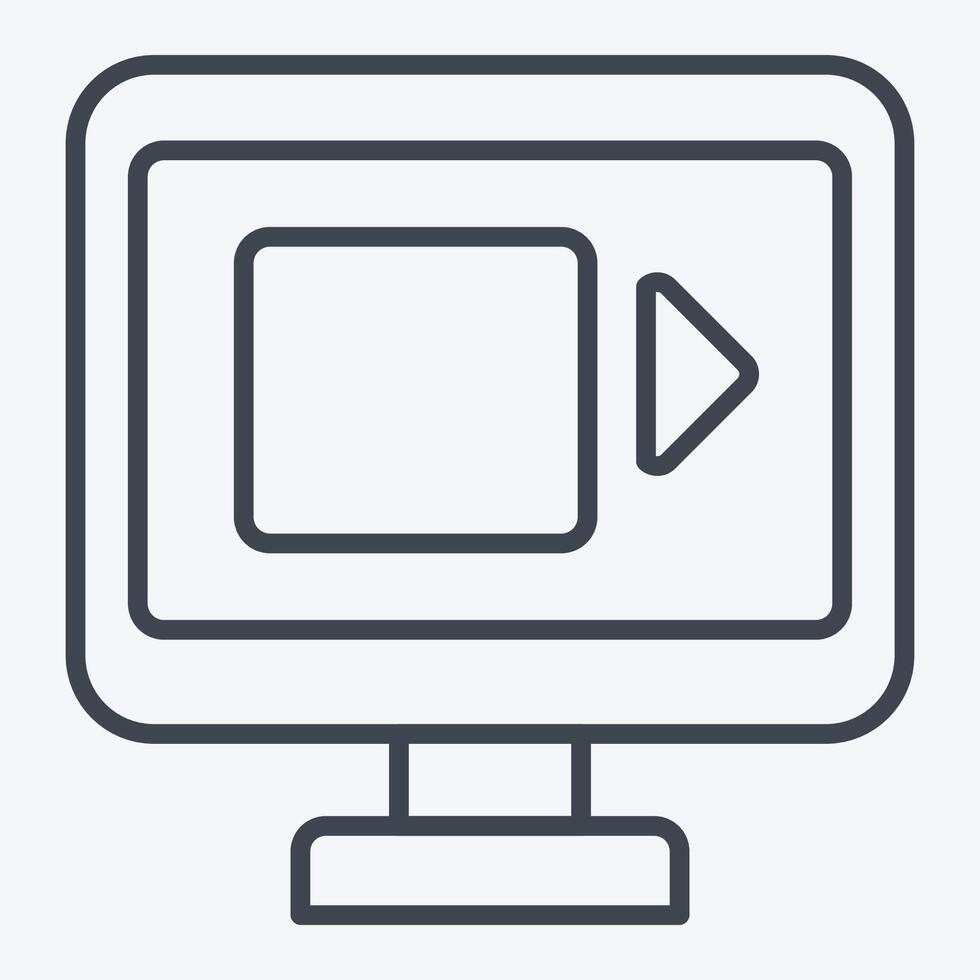 Icon Online News. related to Dropshipping symbol. line style. design editable vector