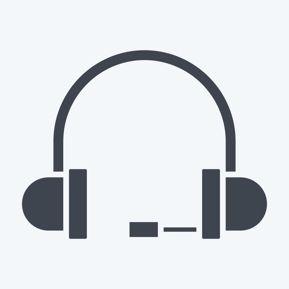Icon Online Consulting. related to Dropshipping symbol. glyph style. design editable vector