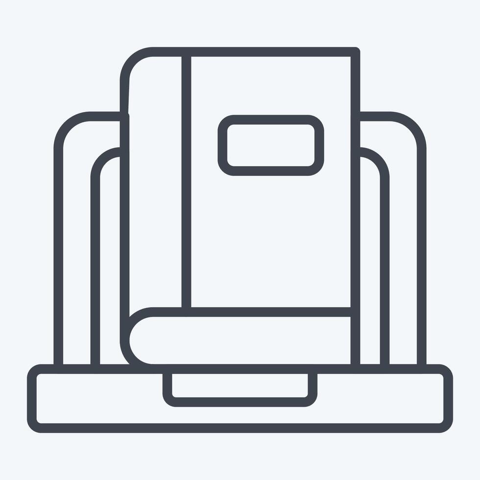 Icon Onlie Book Reading. related to Dropshipping symbol. line style. design editable vector