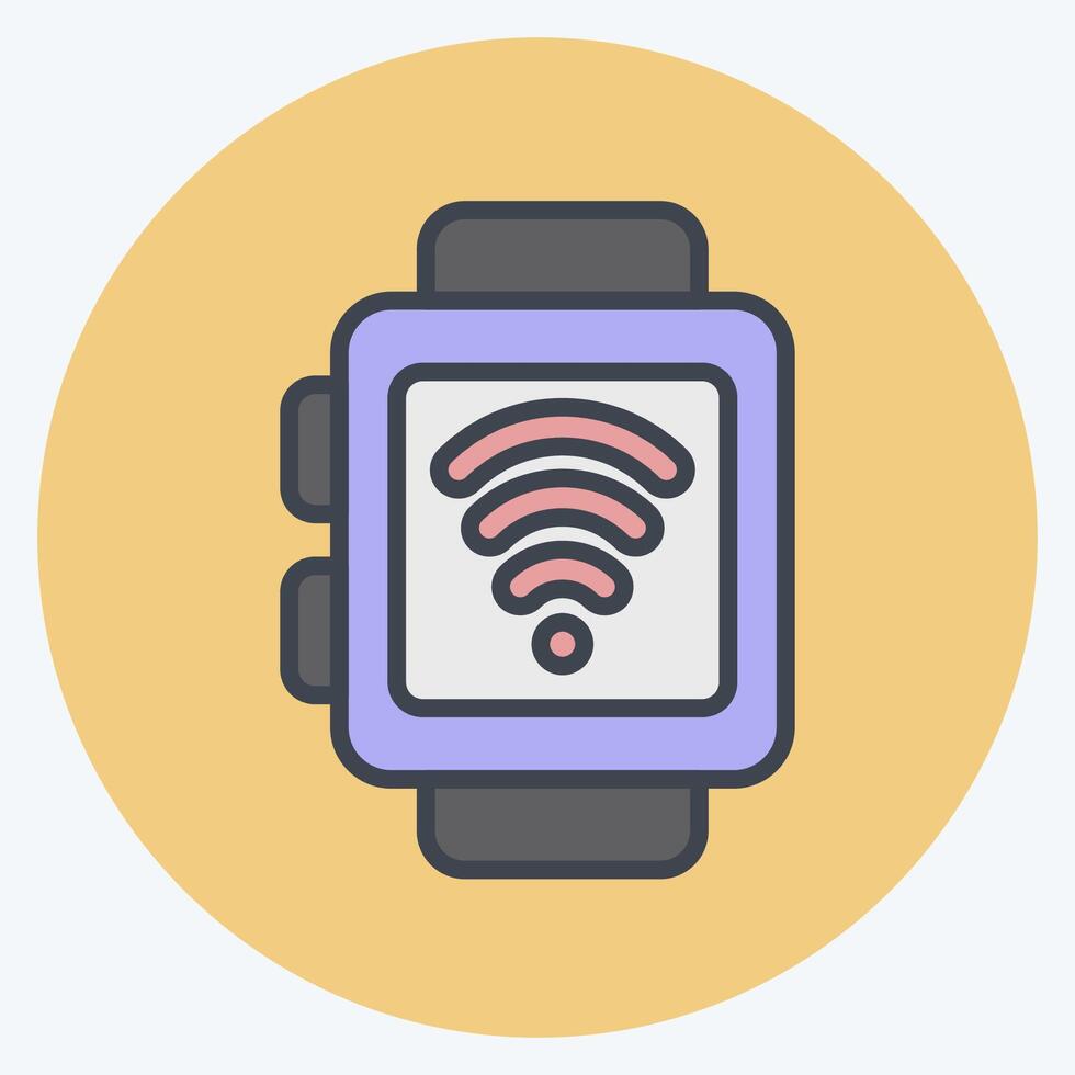 Icon Smart Watch. related to Dropshipping symbol. color mate style. design editable vector