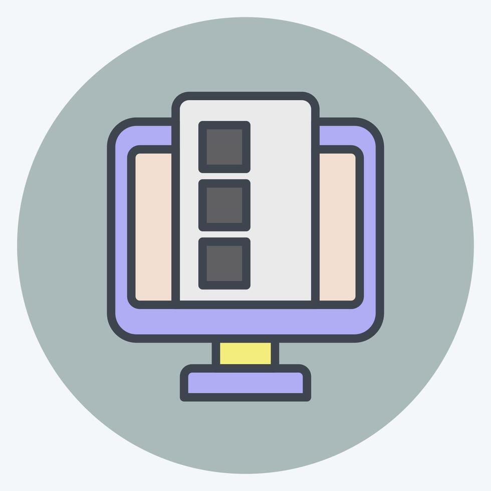 Icon Online Services. related to Dropshipping symbol. color mate style. design editable vector