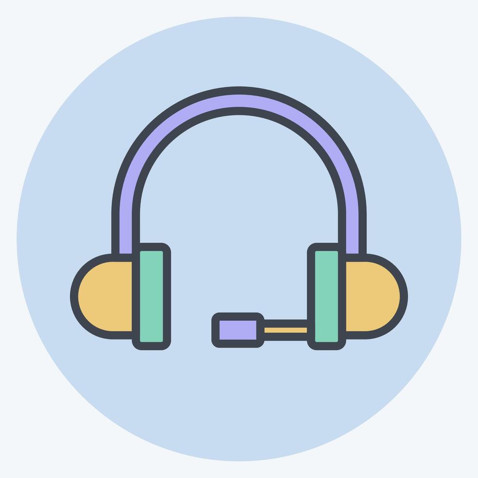 Icon Online Consulting. related to Dropshipping symbol. color mate style. design editable vector