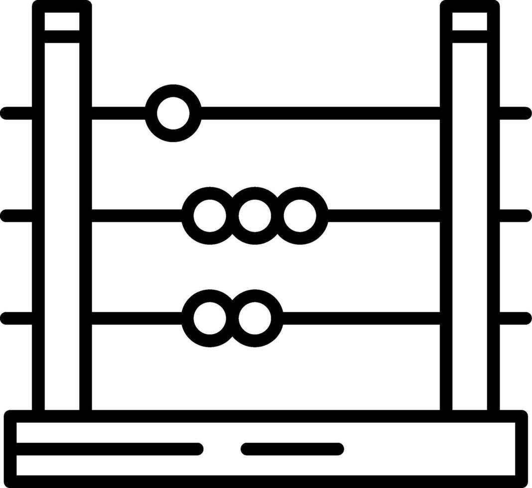 Abacus Line Icon vector